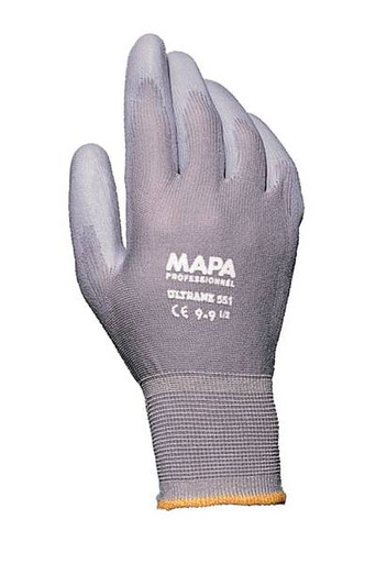 Guanti Da Lavoro Mapa Ultrane 553 – Taglia 10 (XL) – Protettivi, Traspiranti, Con Rivestimento In Nitrile – EN388 4.1.2.1 – Per Montaggio E Piccole Parti