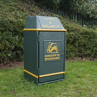 Wybone Wdb/112 Large Capacity Dog Waste Bin With Chute Textured