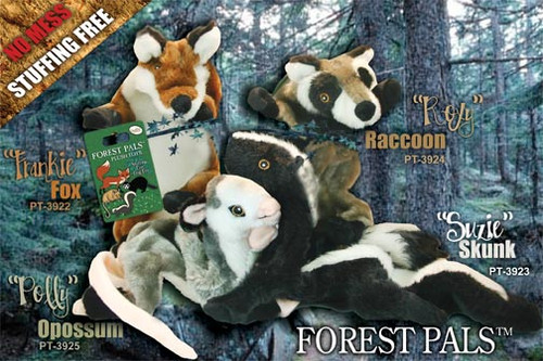 Forest Pals Stuffing Free Plush Dog Toys