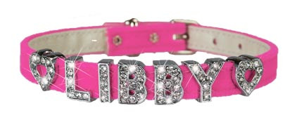 Pink Velveteen Slider Collar.