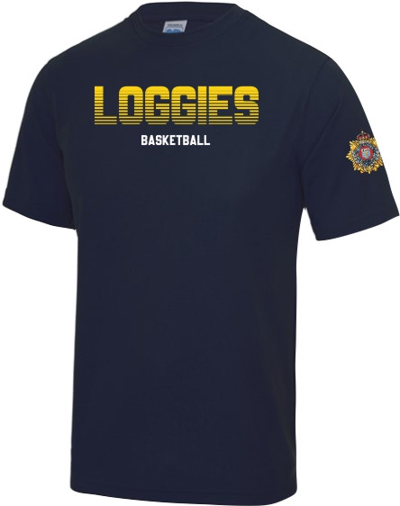 RLC Basketball Loggies Championship Design Short Sleeve Tee in Navy