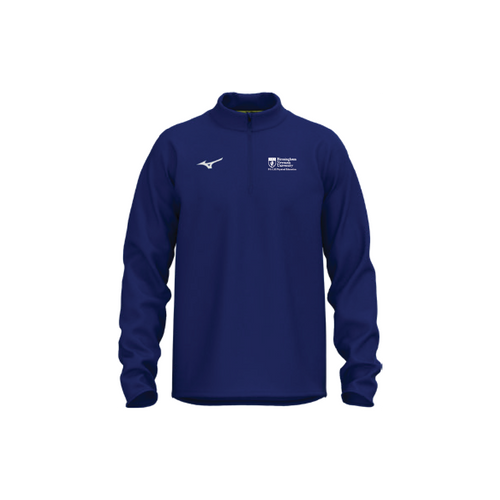 Birmingham Newman University P.G.C.E P.E - Mizuno Unisex Training Fleece - Navy Birmingham Newman University P.G.C.E P.E - Mizuno Unisex Training Fleece - Navy