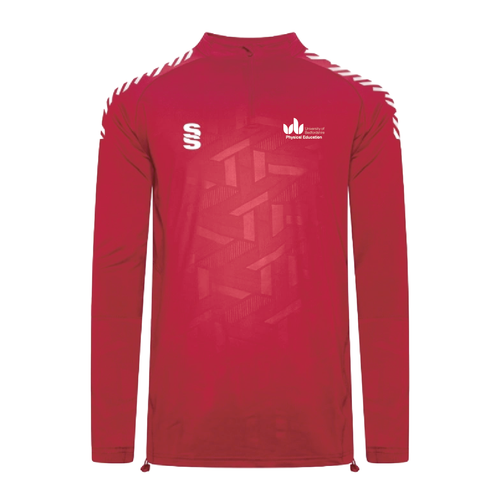 UOB Staff - Impact 1/4 Zip Performance Top Unisex - Red/White