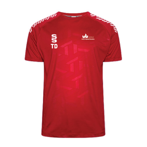 UOB PGCE Physical Education - Impact T-Shirt Unisex - Red/White