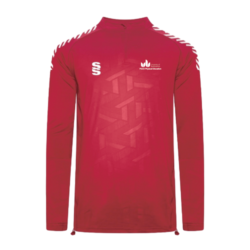 UOB PGCE Physical Education - Impact 1/4 Zip Performance Top Unisex - Red/White