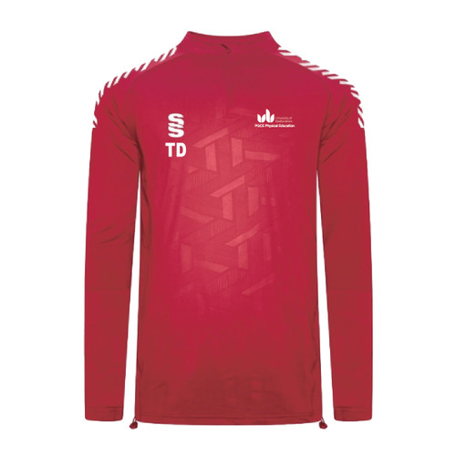 UOB PGCE Physical Education - Impact 1/4 Zip Performance Top Unisex - Red/White
