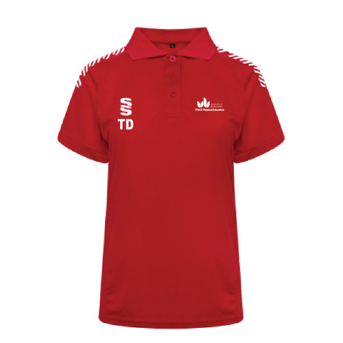UOB PGCE Physical Education - Dual Polo Unisex - Red/White