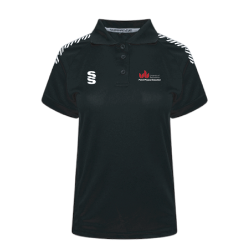 UOB PGCE Physical Education - Dual Polo Unisex - Black/White