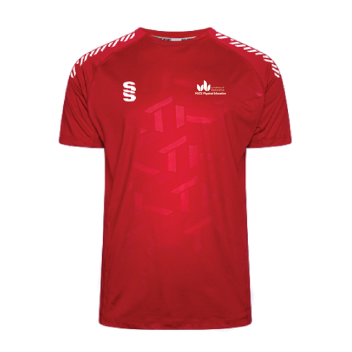 UOB PGCE Physical Education - Impact T-Shirt Womens - Red/White