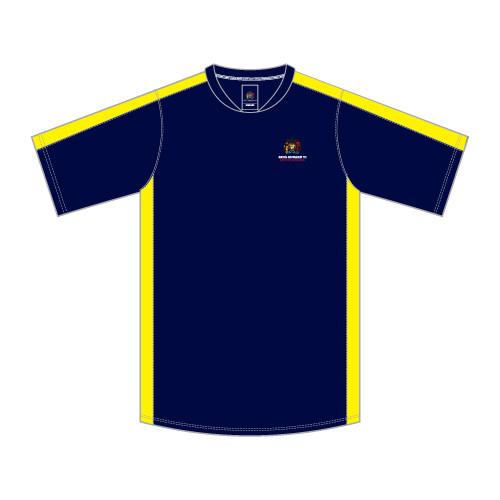 K.E.ASTON - PE T-shirt Manton Adults - Navy/Yellow