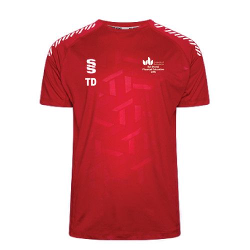 UOB BA (Hons) Physical Education - Impact T-Shirt Womens - Red/White