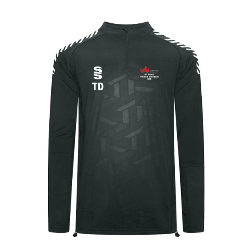 UOB BA (Hons) Physical Education - Impact 1/4 Zip Performance Top Womens- Black/White