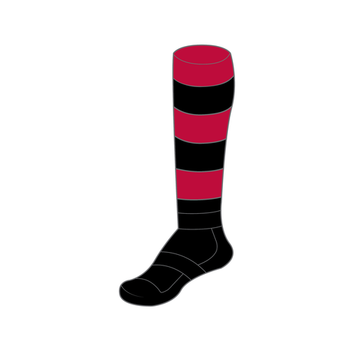 LUCTON - CCC Hoop Sock - Black/Red