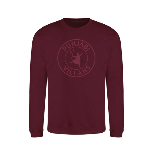 Punjabi Villans Silhouette - Sweatshirt - Burgundy