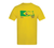 Flag Design Cotton Tee - Brazil - Yellow