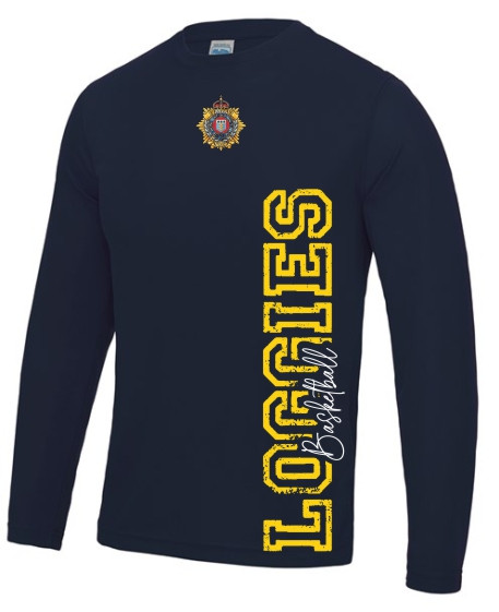 RLC Basketball Loggies Universal College Design Long Sleeve in Navy