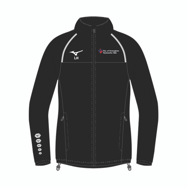 BIRMINGHAM GYMNASTICS - MIZUNO OSAKA WINDBREAKER JACKET JUNIOR - BLACK