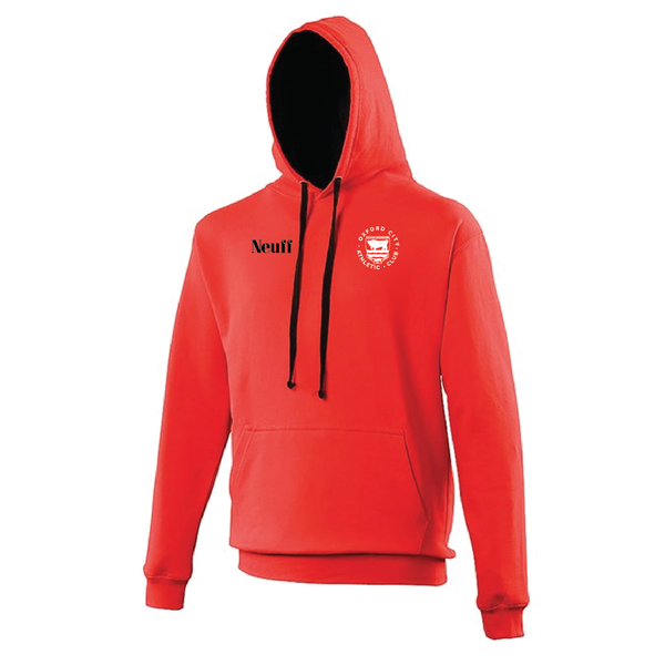 Oxford City Athletic Club - Unisex Leisure Hoodie - Fire red/Black