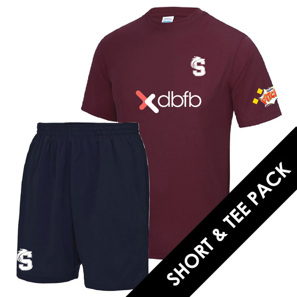 EPP NORTH - Junior Tee & Short Pack - Burgundy&Navy