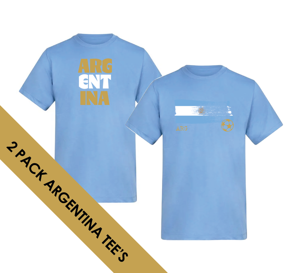 2 Pack Tees - Argentina - Cornflower Blue