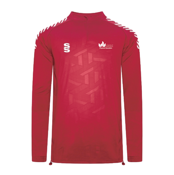 UOB Staff - Impact 1/4 Zip Performance Top Unisex - Red/White