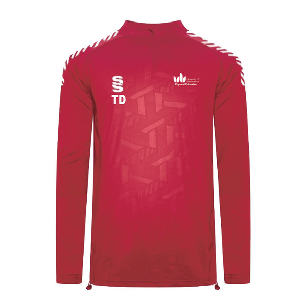 UOB Staff - Impact 1/4 Zip Performance Top Unisex - Red/White