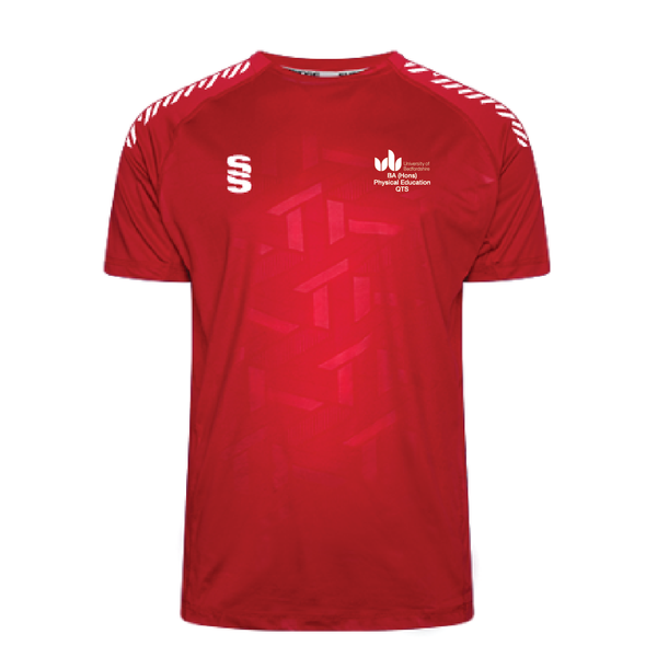 UOB BA (Hons) Physical Education - Impact T-Shirt Unisex - Red/White