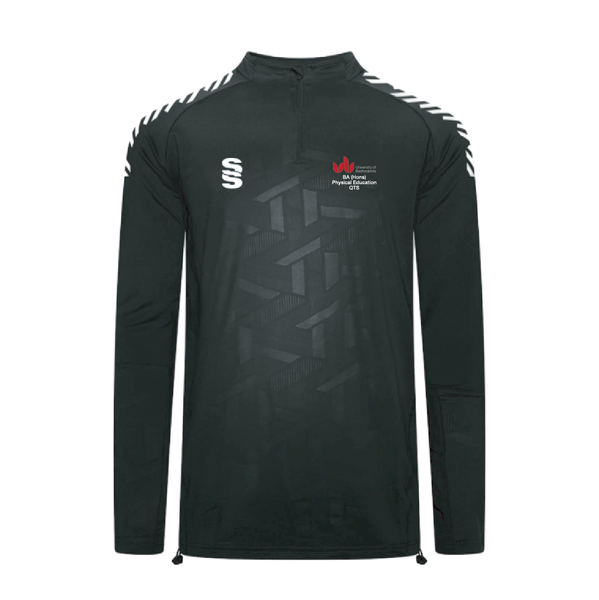 UOB BA (Hons) Physical Education - Impact 1/4 Zip Performance Top Unisex - Black/White