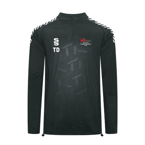 UOB BA (Hons) Physical Education - Impact 1/4 Zip Performance Top Unisex - Black/White