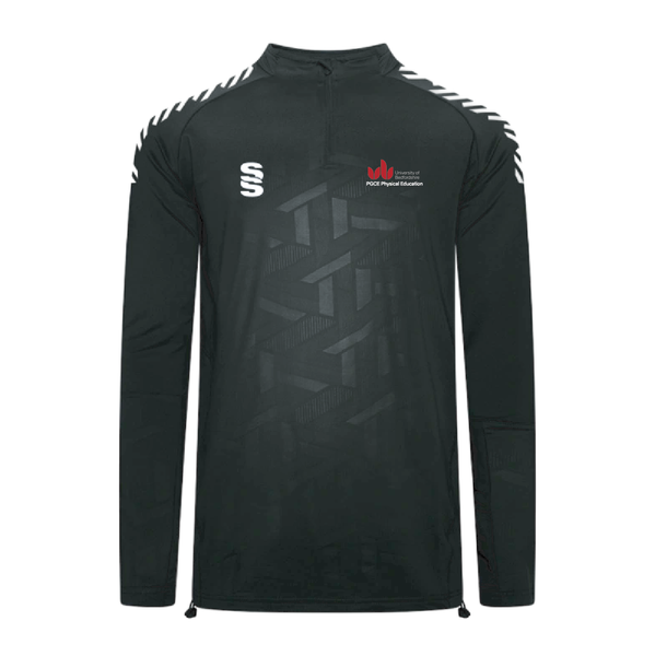 UOB PGCE Physical Education - Impact 1/4 Zip Performance Top Womens- Black/White