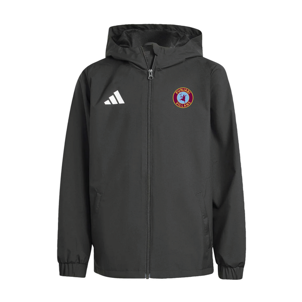 PV Kids Range - Adidas Junior Entrada Hooded All-Weather Jacket - Black