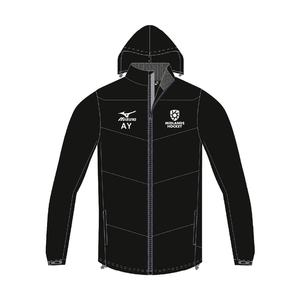 MIDLANDS HOCKEY - Mizuno Sideline Jacket - Black