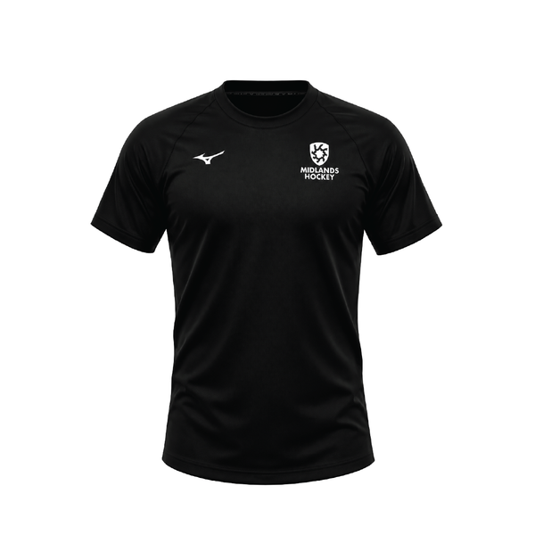 MIDLANDS HOCKEY - Mizuno Core Tech Tee - Black