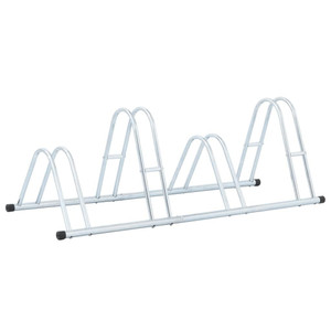 Bicycle Stand for 4 Bikes Floor Freestanding Galvanized Steel A949-4005566