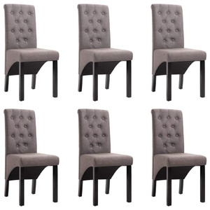  Dining Chairs 6 pcs Taupe Fabric A949-277261