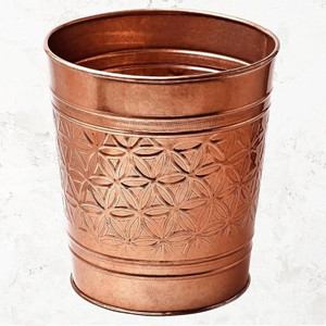 Bathroom Bedroom Metal Trash Can Waste Basket in Copper Finish Q280-CTCGFLWB279243628