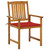  Patio Chairs with Cushions 2 pcs Solid Acacia Wood A949-3061179
