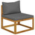  2 Piece Patio Sofa Set with Cushion Solid Acacia Wood A949-311858