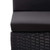  3 Piece Patio Lounge Set with Cushions Poly Rattan Black A949-48957