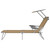  Folding Sun Lounger with Canopy Steel Taupe A949-44297