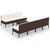  8 Piece Patio Lounge Set with Cushions Poly Rattan Brown A949-3094327