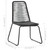  3 Piece Patio Dining Set PVC Rattan Black A949-3060112