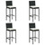  5 Piece Patio Bar Set with Cushions Poly Rattan Black A949-3064858