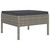  6 Piece Patio Lounge Set with Cushions Poly Rattan Gray A949-3056988