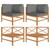  Corner Sofas 2 pcs with Dark Gray Cushions Solid Teak Wood A949-316114
