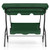 3 Seat Outdoor Patio Canopy Swing with Cushioned Steel Frame-Dark Green - Color: Dark Green D681-NP13764LS