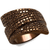 3W1125 - IP Coffee light Brass Ring with AAA Grade CZ  in Light Coffee A874-3W1125