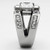 TK1072 - High polished (no plating) Stainless Steel Ring with AAA Grade CZ  in Clear A874-TK1072