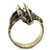 TK2444 - IP Antique Copper Stainless Steel Ring with Epoxy  in Jet A874-TK2444