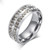 Ring Color: Black,Ring Size: 8 - I Trust You Ring Double Row Channel Set CZ Stones In Titanium Steel K290-29840557520